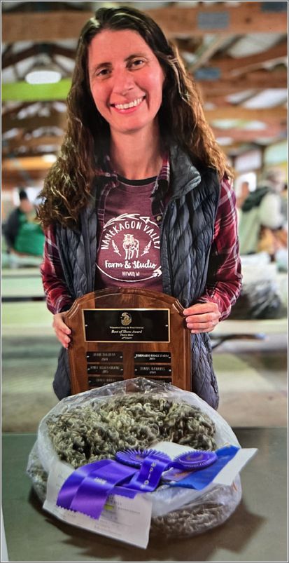  Supreme Champion Fleece, a Gotland shown by Kelly Nechuta. Photo: Michele Potts.